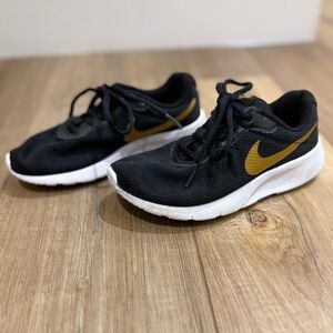Nike Kids Black and Gold Athletic Sneakers